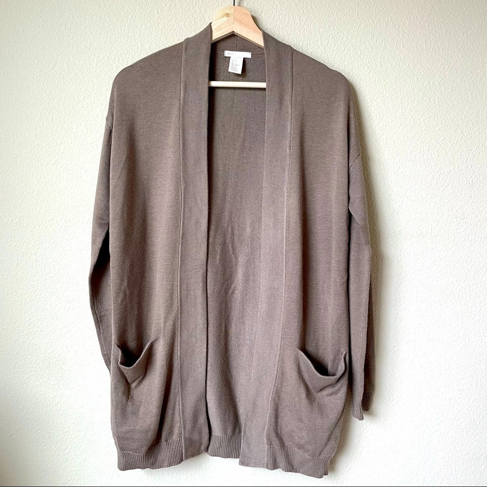 H&M Duster Cartigan Brown with pockets  XS